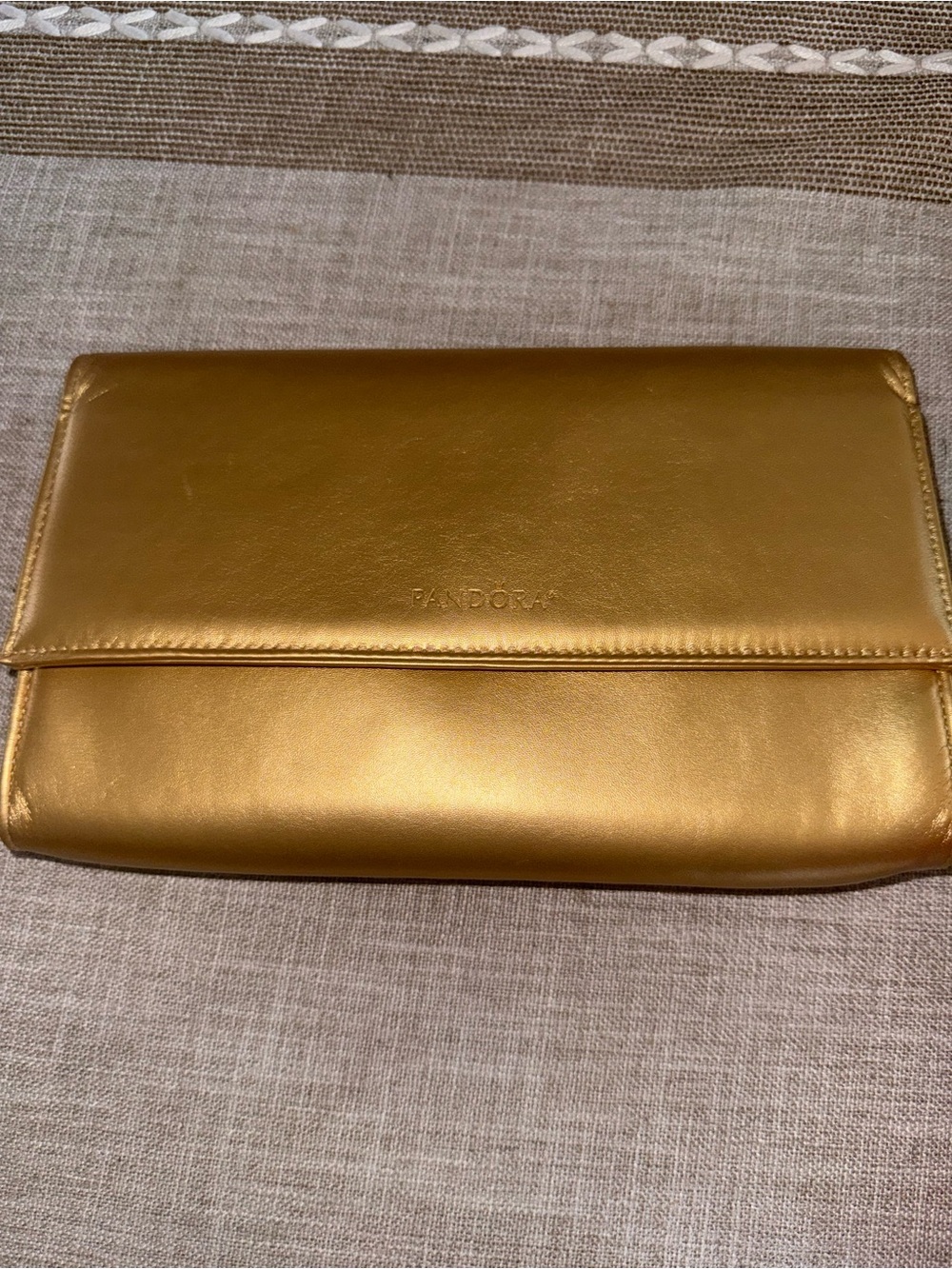 Pandora Metallic Shine Gold Fold-Over Clutch